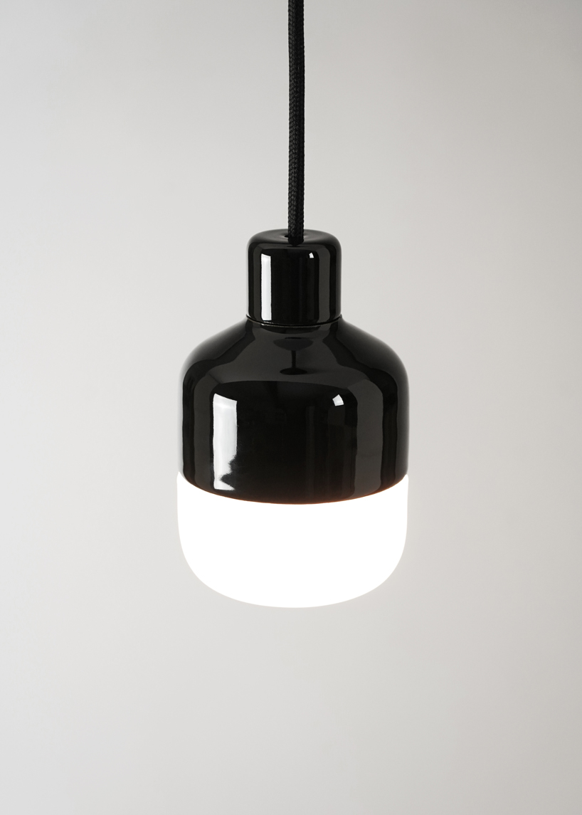 kauppi & kauppi designs a splash proof porcelain pendant for ifö electric designboom