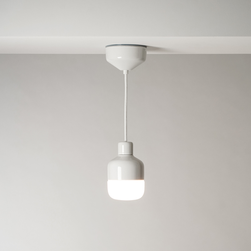 kauppi & kauppi designs a splash proof porcelain pendant for ifö electric designboom