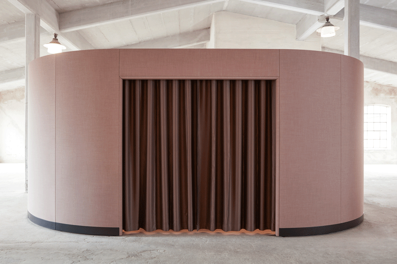 kauppi & kauppi designs oval meeting pods that favor acoustics for glimakra of sweden