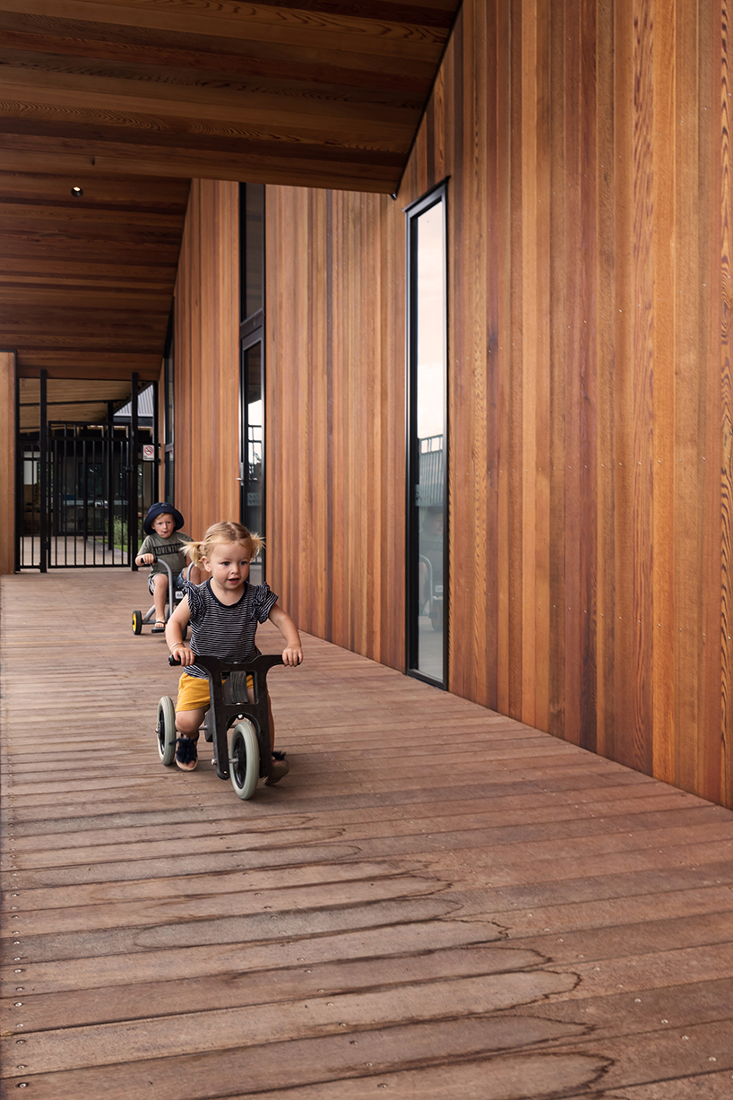 casa designs a series of barn like forms for an early childcare centre in the countryside setting of cambridge new zealand 2