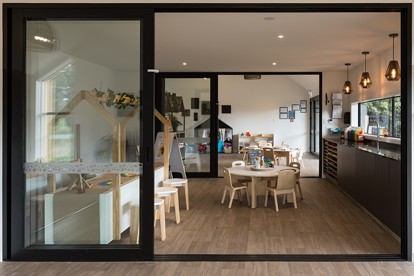 casa designs a series of barn like forms for an early childcare centre in the countryside setting of cambridge new zealand 7