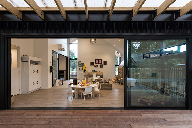 casa designs a series of barn like forms for an early childcare centre in the countryside setting of cambridge new zealand 9