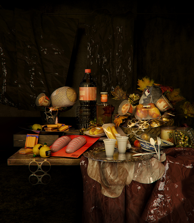 'not longer life' uses plastic to reinterpret classic still life paintings designboom