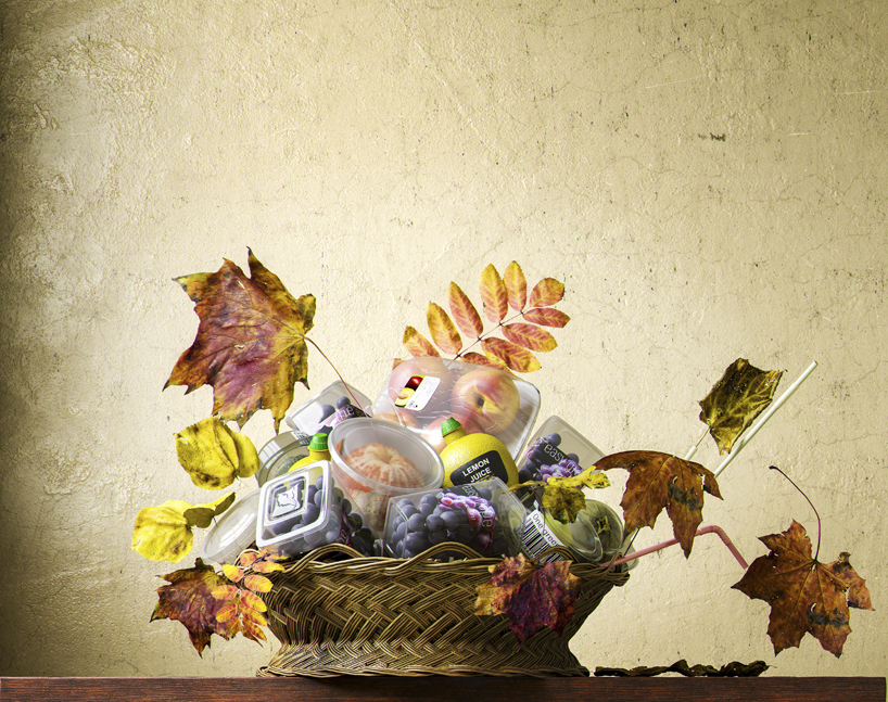 'not longer life' uses plastic to reinterpret classic still life paintings designboom