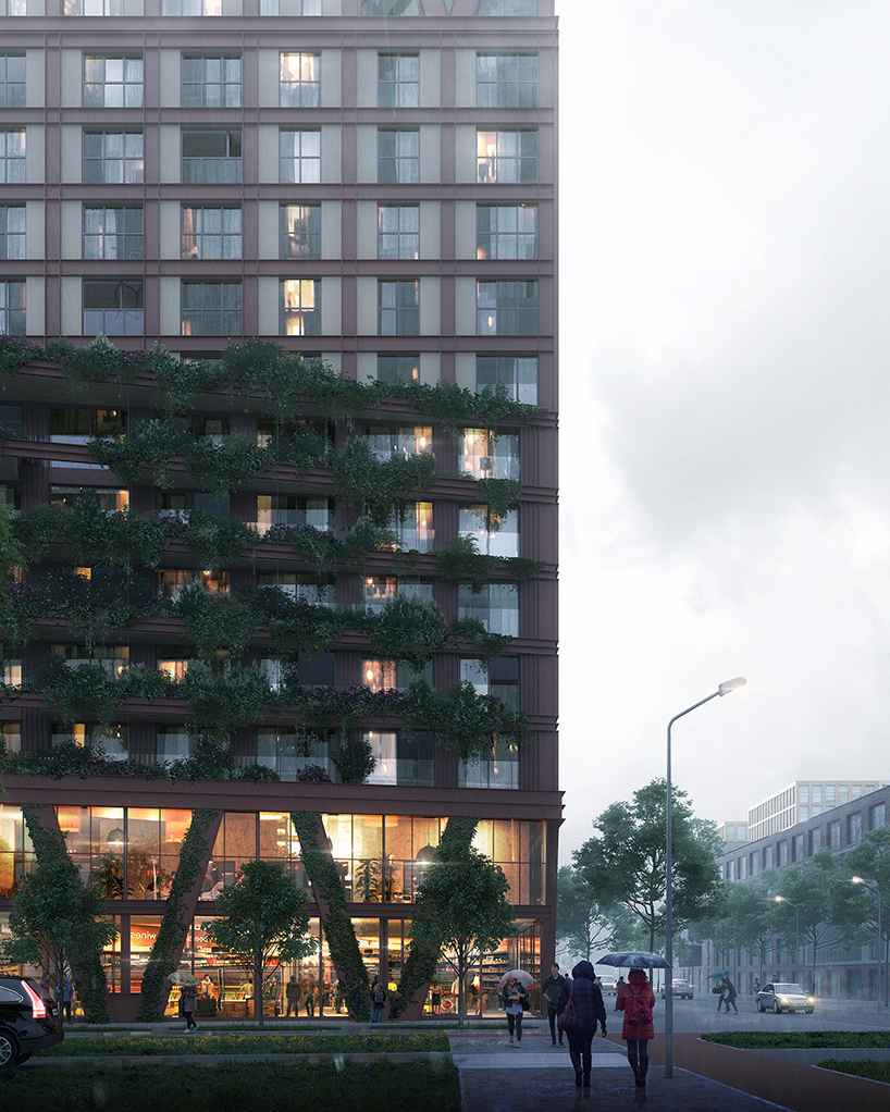 LEVS architecten and flux create nature-inclusive residential tower in the hague