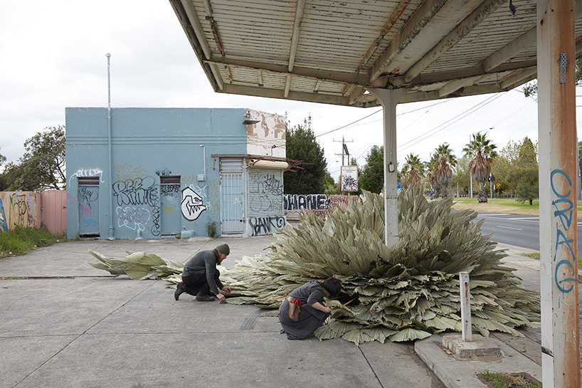 loose leaf studio takes over a disused petrol station with botanical installation designboom