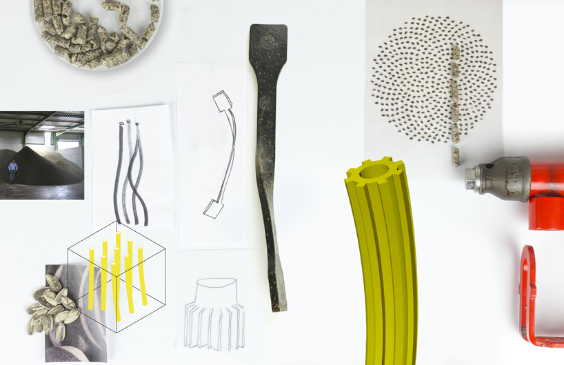 studio thomas vailly and atelier luma transform sunflowers into biodegradable materials designboom