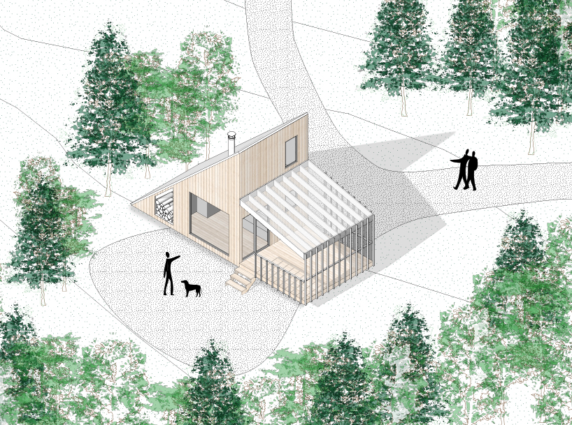 l'abri's 'la pointe' is a ready-to-camp micro-shelter designed for a regional park in québec designboom