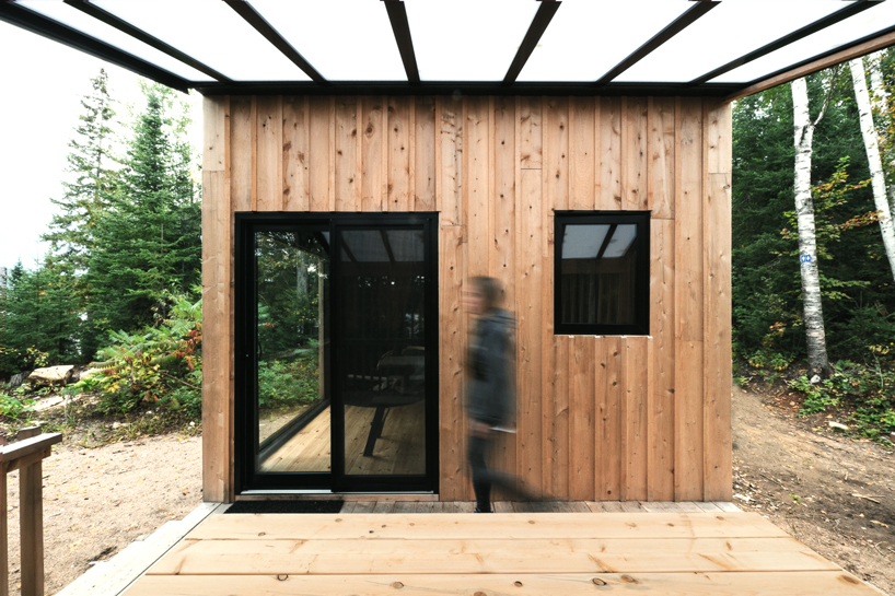 l'abri's 'la pointe' is a ready-to-camp micro-shelter designed for a regional park in québec designboom