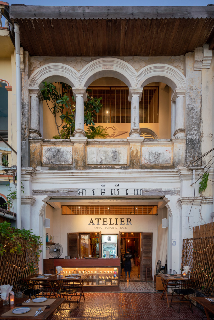 BLOOM renovates a historical shophouse around an internal courtyard in cambodia designboom