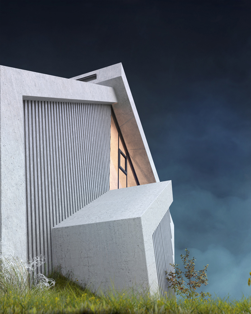 the concrete 'pentahouse' by wamhouse studio is inspired the shape of mountains designboom