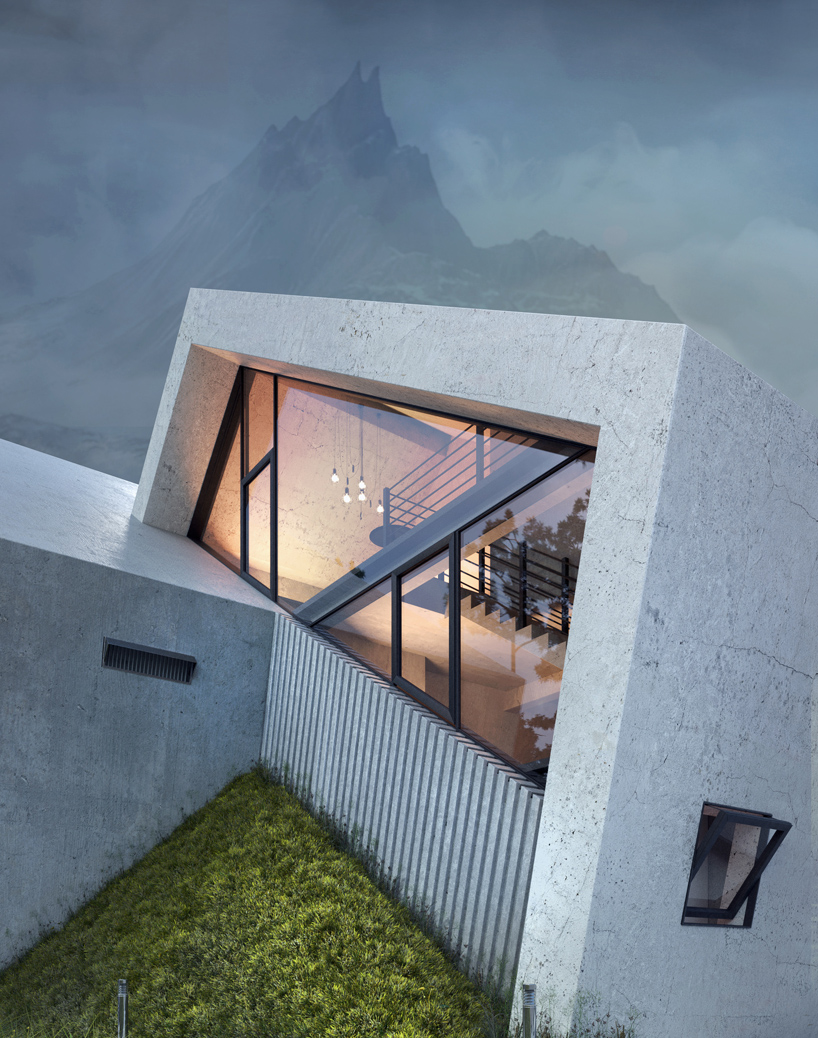 the concrete 'pentahouse' by wamhouse studio is inspired the shape of mountains designboom
