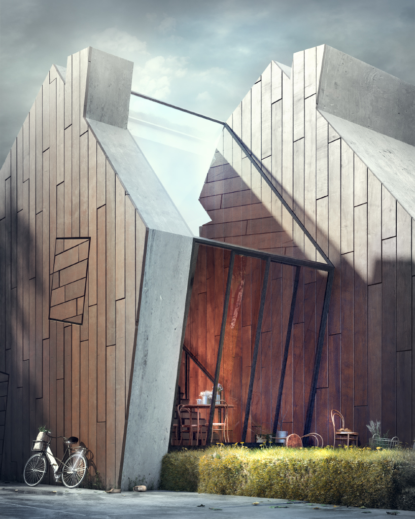 greenhouse by wamhouse studio is a modern cottage covered in timber and grass designboom