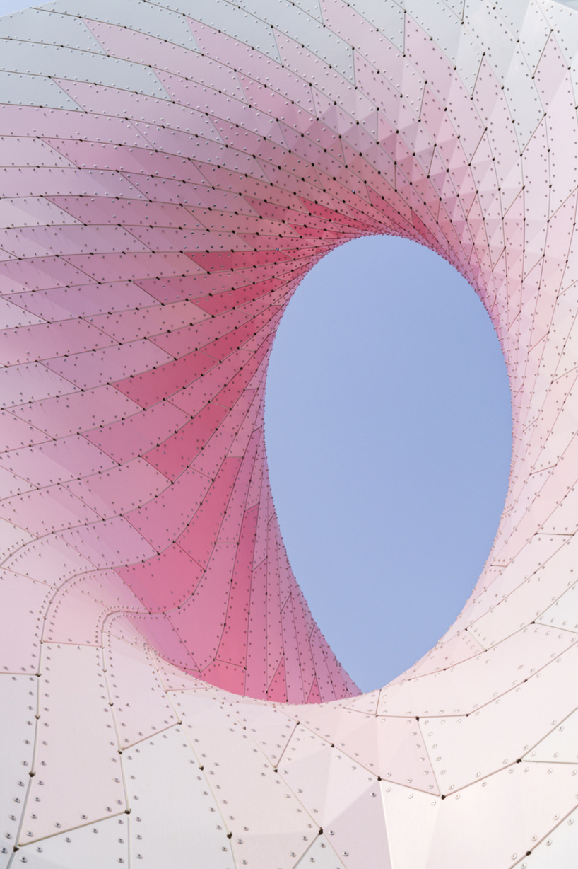 MARC FORNES / THEVERYMANY's cherry blossom pavilion invites play and rest in taiwan