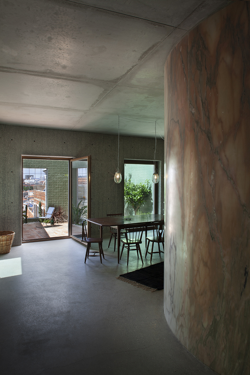 leopold banchini exposes the concrete structure of casa do monte in lisbon designboom