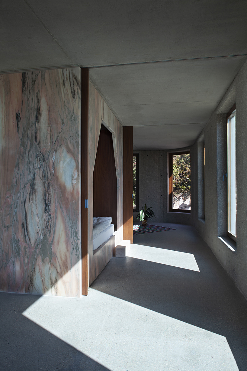 leopold banchini exposes the concrete structure of casa do monte in lisbon designboom