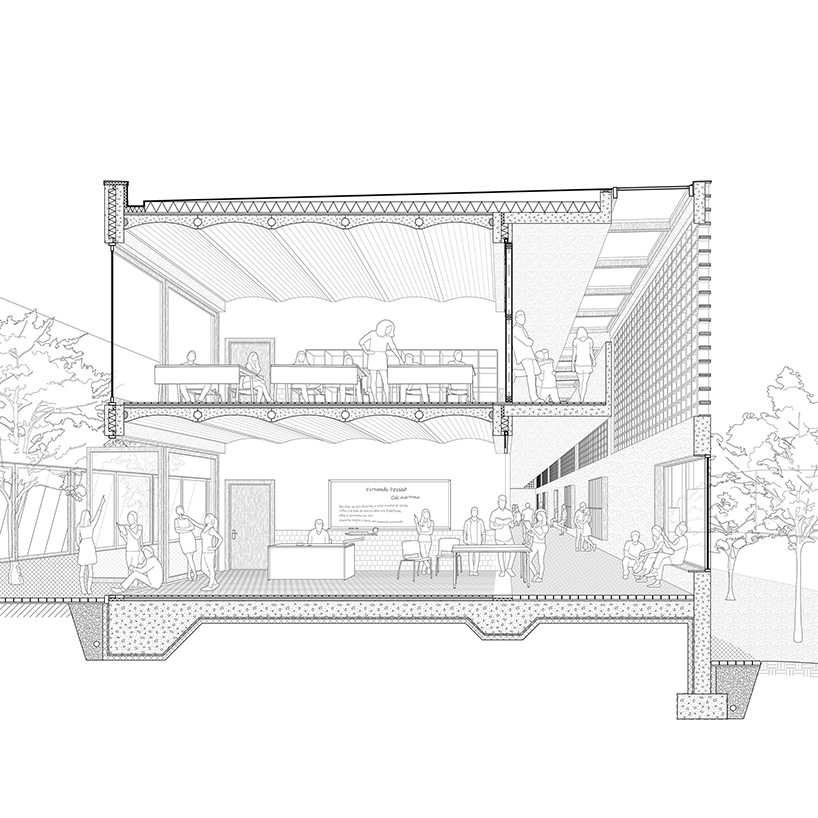 hey5 repeats portuguese city elements to conceive an urban school block 3