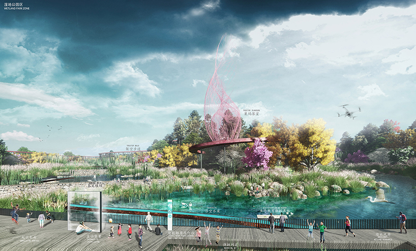 'phoenix nest' proposal by cx landscape installs elevated walkway amid natural reserve in china