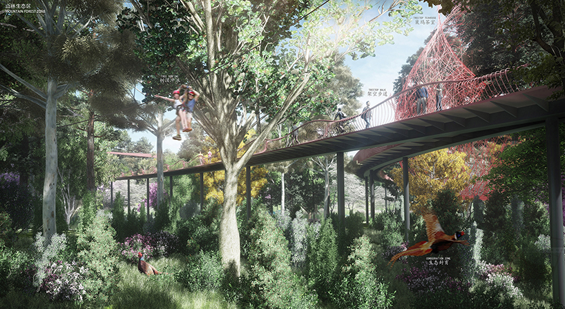 'phoenix nest' proposal by cx landscape installs elevated walkway amid natural reserve in china
