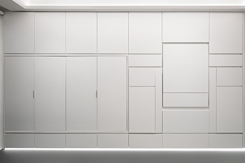 k-thengono installs adaptable built-in cabinets within 42sqm apartment in indonesia