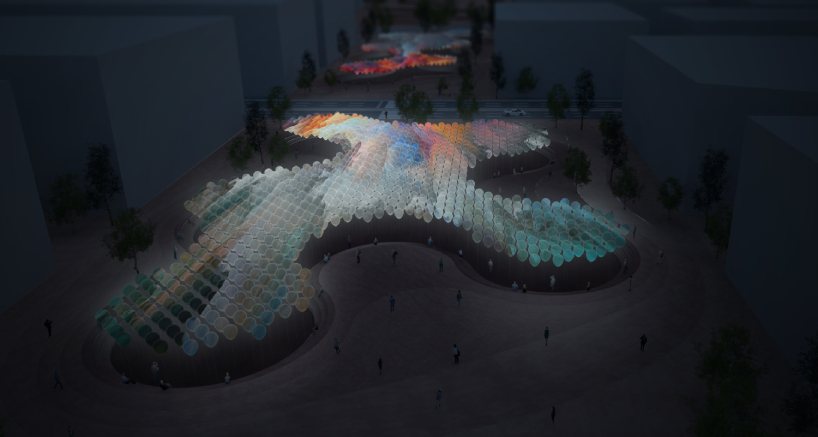 solarCLOUD by superspace imagines 1500 balloons to harvest energy from the sun in abu dhabi designboom