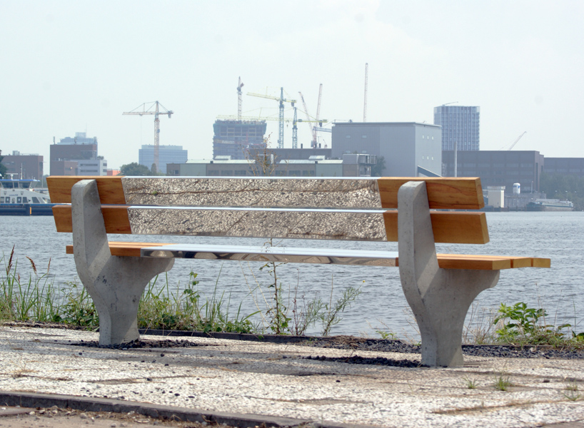 studio 212 fahrenheit creates a mirrored bench for our 1.5 meter society designboom