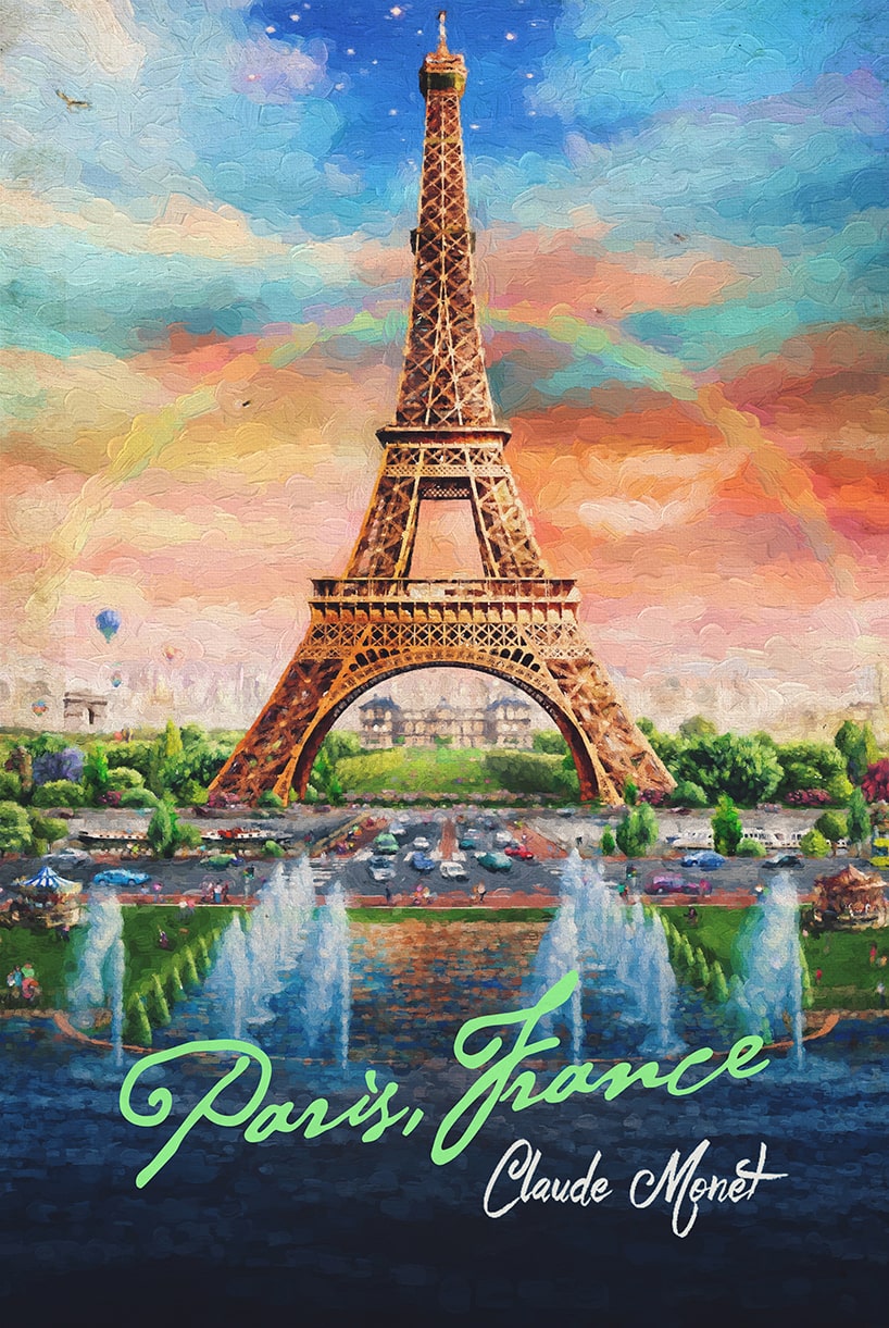 artsupplies creates retro travel posters in the style of famous artists designboom