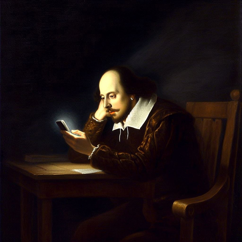 the most influential figures in history staring blankly at smartphones 11