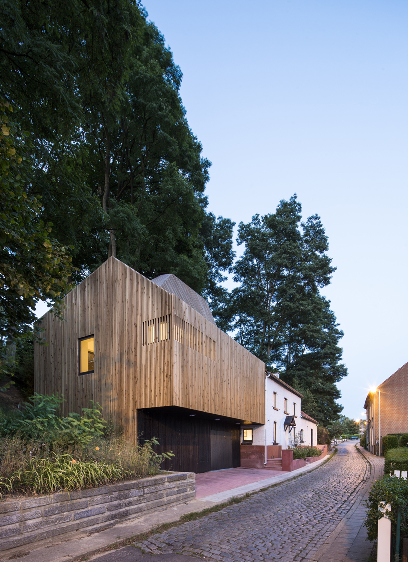 louis paillard adds wood-clad extension to 19th-century house in waterloo, belgium