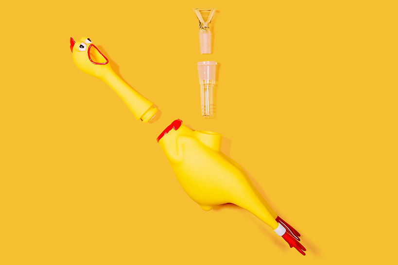 puff the rubber chicken bong that squeaks when you smoke it designboom