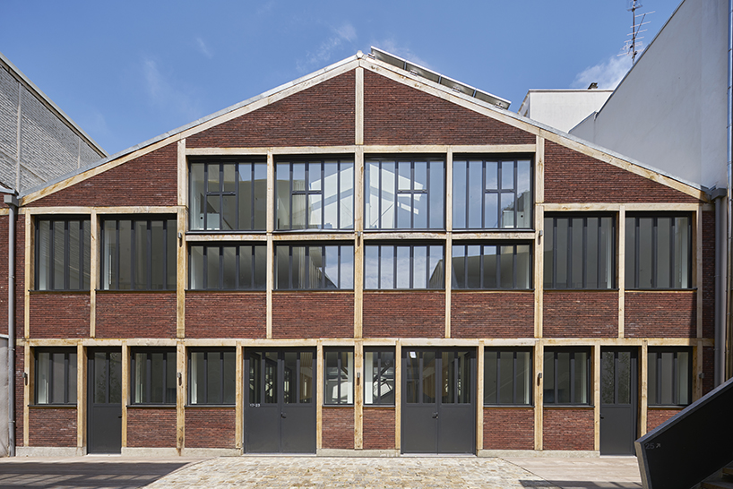 golden standing seam panels clad metek architecture's social housing project in paris designboom