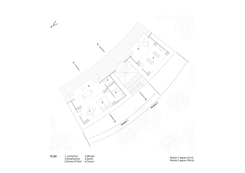 LMTLS' treehouse proposal frames views of a castle in france designboom