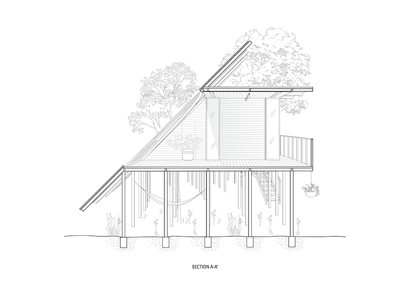 LMTLS' treehouse proposal frames views of a castle in france designboom