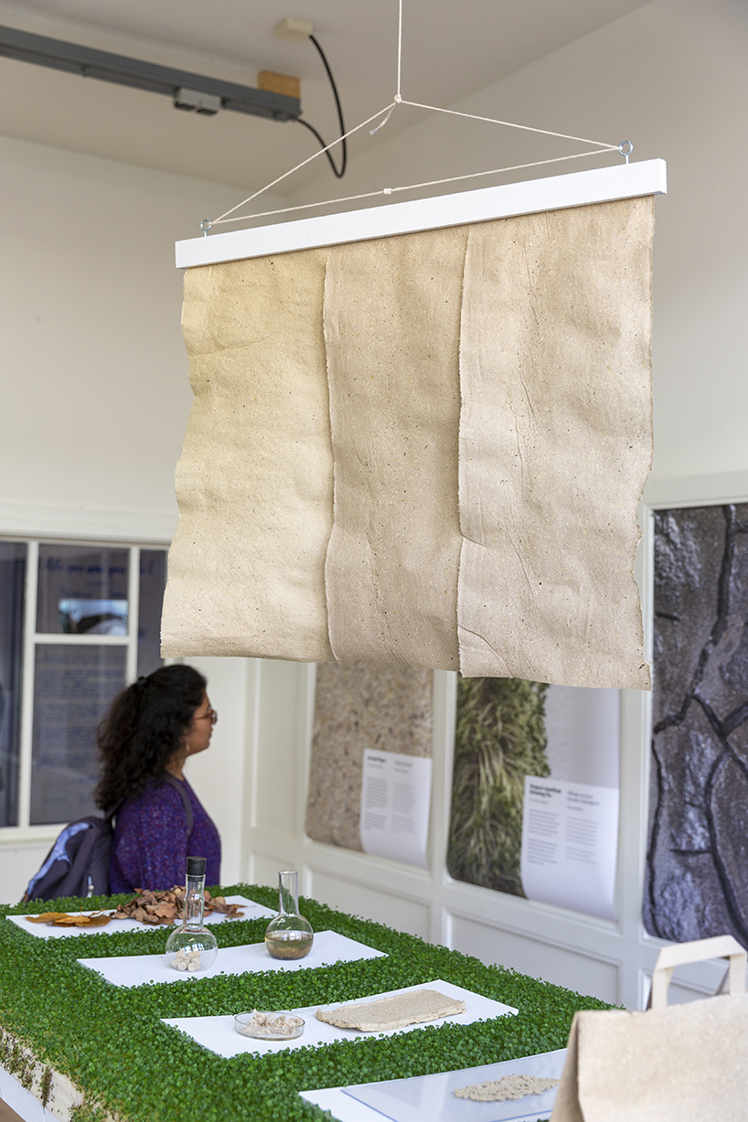 affair with earth showcases hemp fur, soil furniture and paper made from fallen leaves - 5