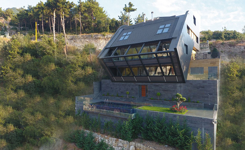 DAZARCHITECTS designs a family house to step into a cliffside in lebanon designboom