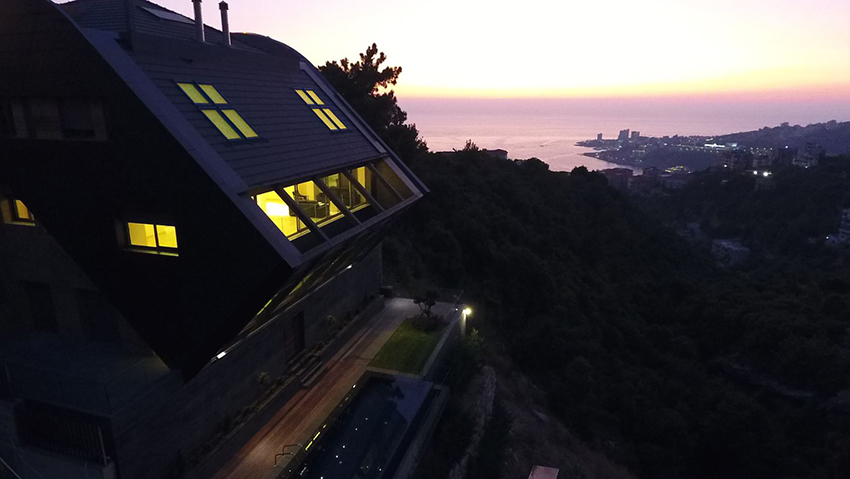DAZARCHITECTS designs a family house to step into a cliffside in lebanon designboom