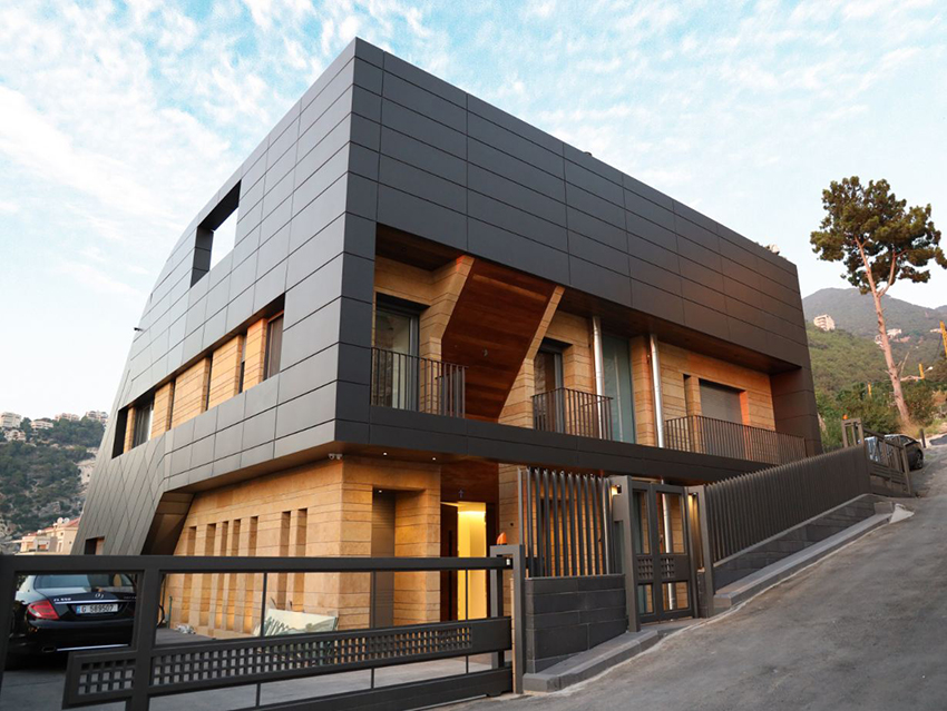 DAZARCHITECTS designs a family house to step into a cliffside in lebanon designboom