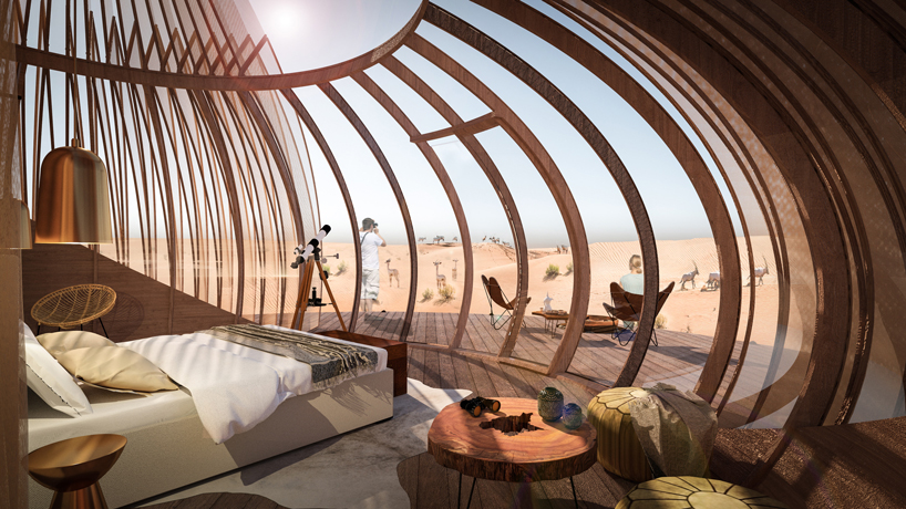 aidia studio proposes an inhabitable pod for the desert that morphs into different configurations 2