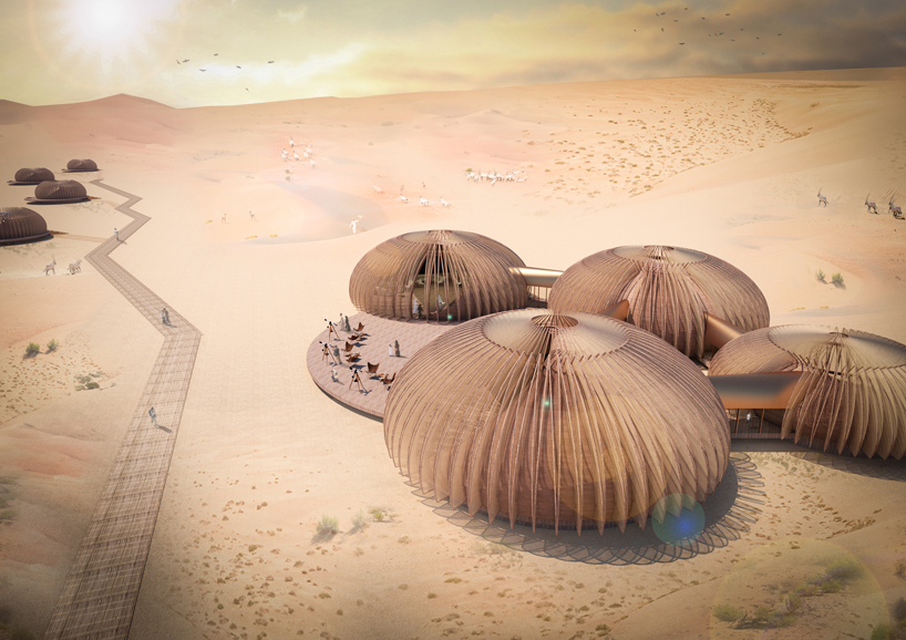aidia studio proposes an inhabitable pod for the desert that morphs into different configurations 3