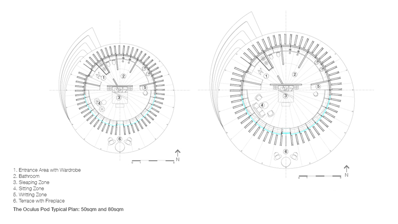 aidia studio proposes an inhabitable pod for the desert that morphs into different configurations 9