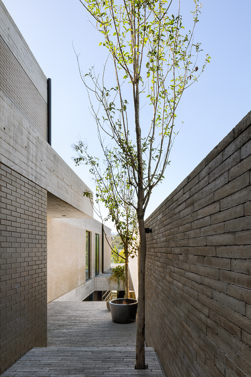 manuel cervantes combines house + studio under staggered terrace structure in mexico city