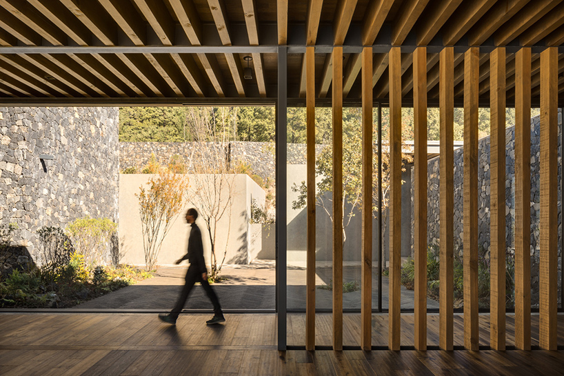 hill house is located in a wooded area on one of the slopes of a ravine taking advantage of the visuals offered by the environment generating a semi buried platform by manuel cervantes estudio 7