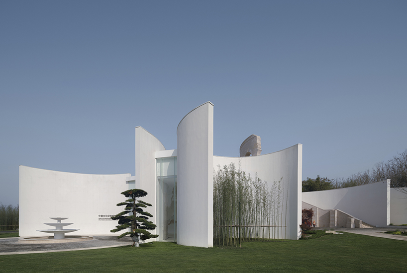 chinese tradition meets roman arches & domes in aoe architects' art hall