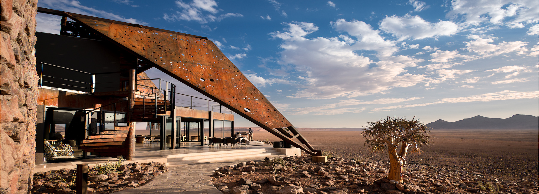 sossusvlei lodge is a sustainable getaway in the heart of africa's namib desert