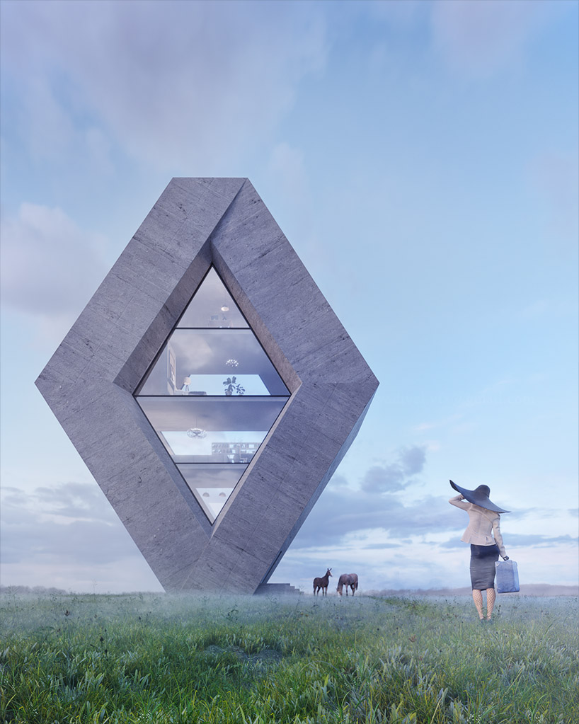 wamhouse studio imagines a series of houses in the shape of famous logos designboom