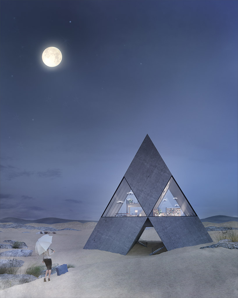 wamhouse studio imagines a series of houses in the shape of famous logos designboom