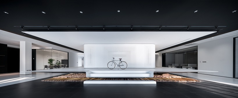 DUTS design creates a 'floating' conference room inside shanghai office renovation designboom