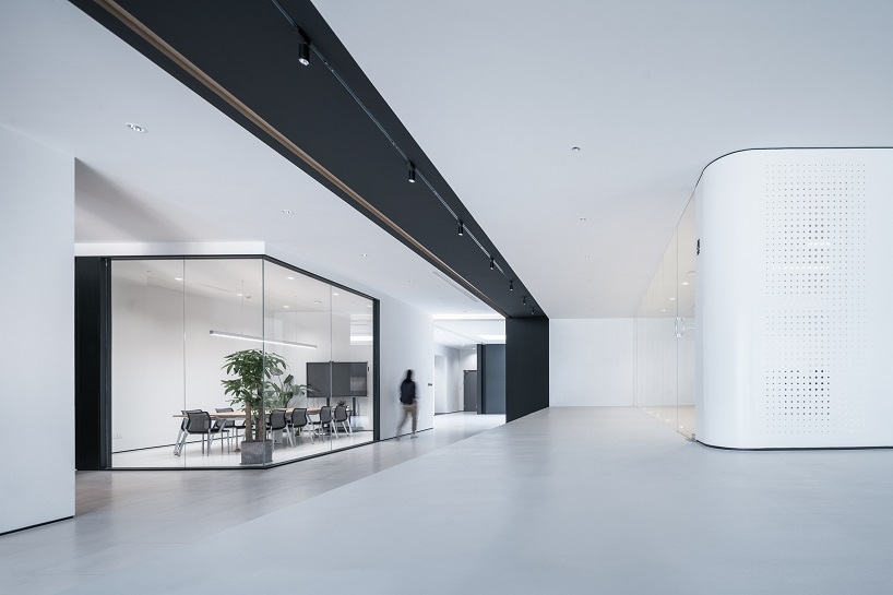 DUTS design creates a 'floating' conference room inside shanghai office renovation designboom