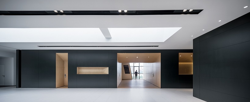 DUTS design creates a 'floating' conference room inside shanghai office renovation designboom
