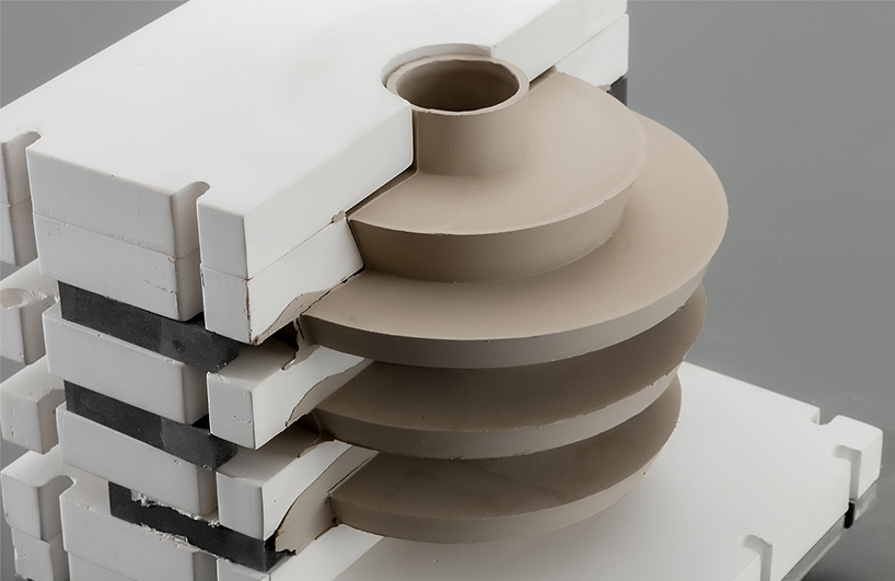 'clayers' by aviad ozery uses layered molds to explore the versatility of ceramics designboom